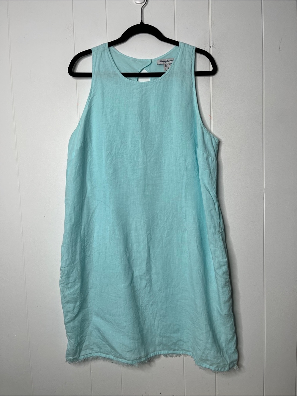 Tommy Bahama Light Blue Sleeveless Linen Dress - Casual Shift Dress Size XL